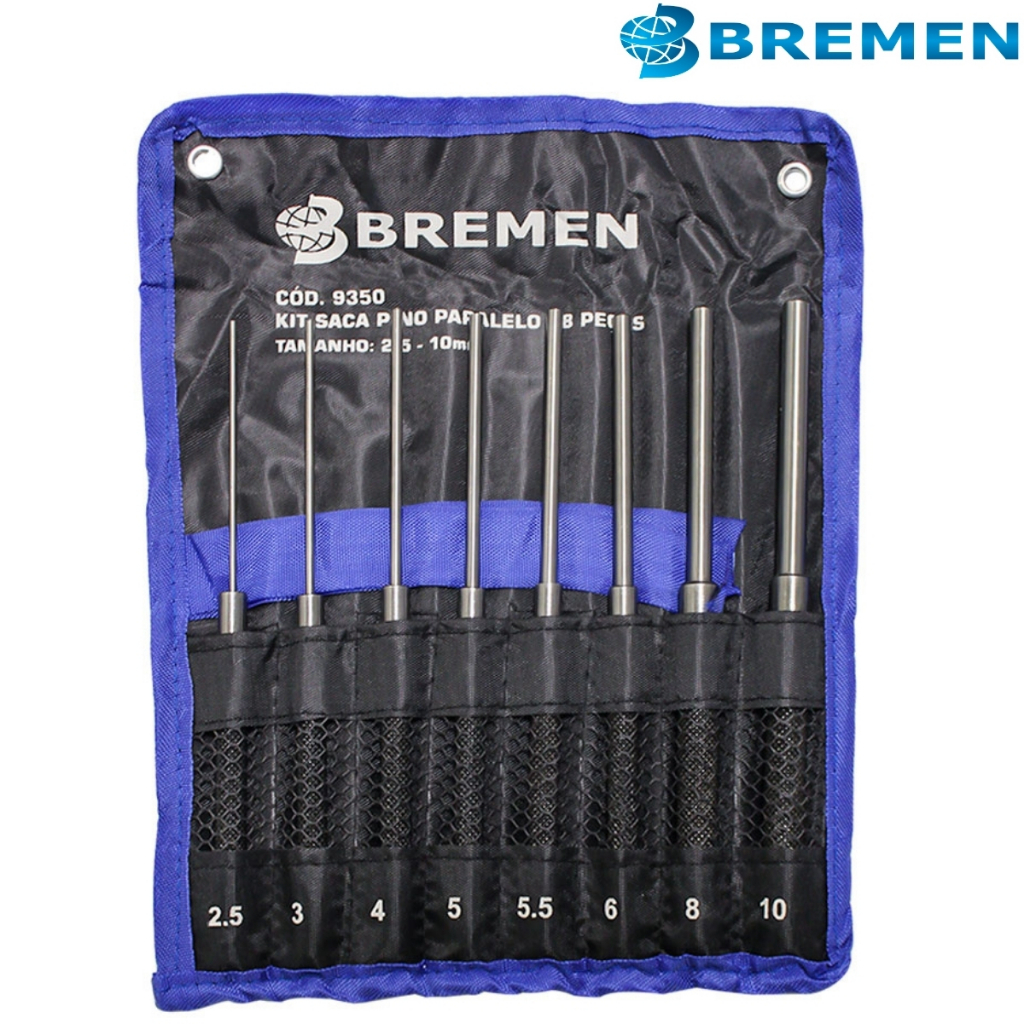 Kit Saca Pino Profissional Jogo 8pcs Paralelo Bremem