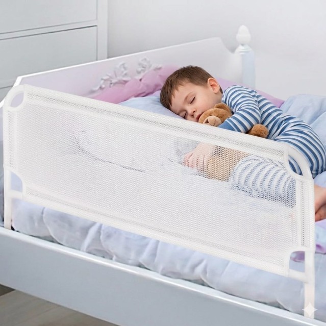 Grade de Cama Alta 1,20cm Comprimento Master Proteção Infantil Adulto Idoso Reforçada Dobrável e Lavável