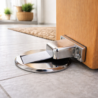 Prendedor Trava Fixador de Porta Magnético Slim Inox Cromado Adesivo em Oferta na Shopee