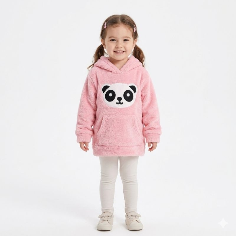 Blusa de Frio Infantil com estampa de Panda