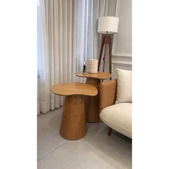 Conjunto mesa lateral orgânica