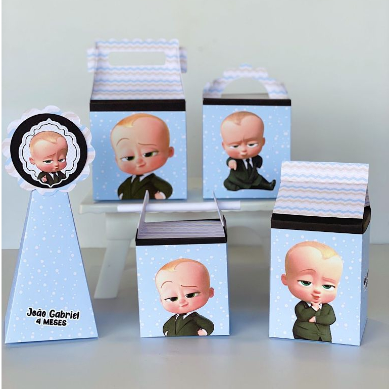KIT de Caixinhas Personalizadas Poderoso Chefinho / Lembrancinha/ Decoração/ Kit Festa