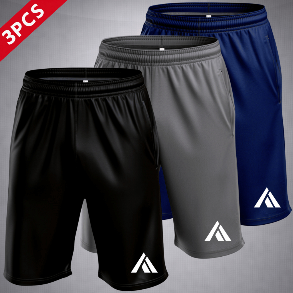 Kit 3 Bermudas Masculinas Tecido Chimpa Dry Fit Short's Esportivo Casual Para Academia Treino