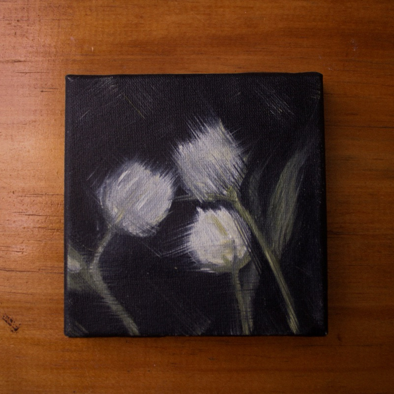Quadro Pintura a Óleo Tulipas | Mini | Obra Autoral