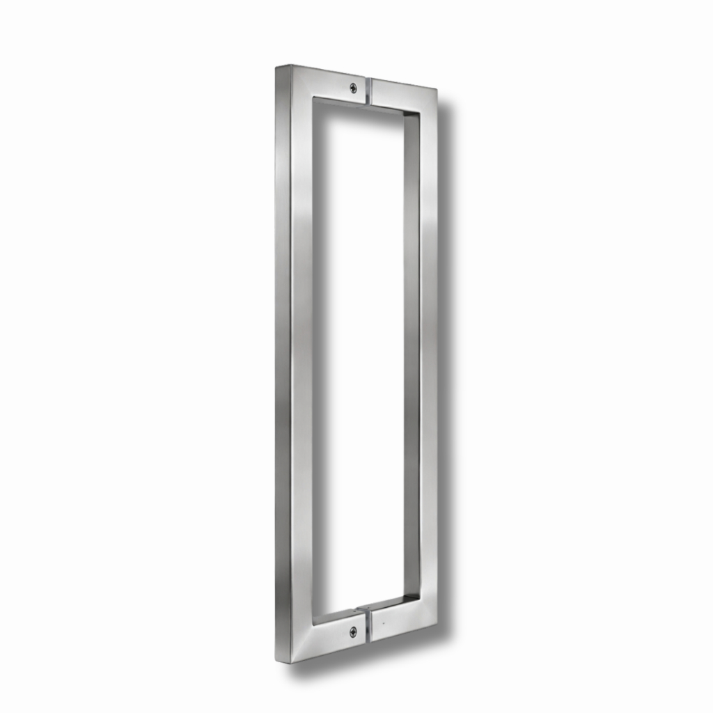 Puxador Quadrado Inox Porta Vidro Madeira Pivotante 20x20mm 20cm 30cm 40cm Polido Escovado Preto Fosco