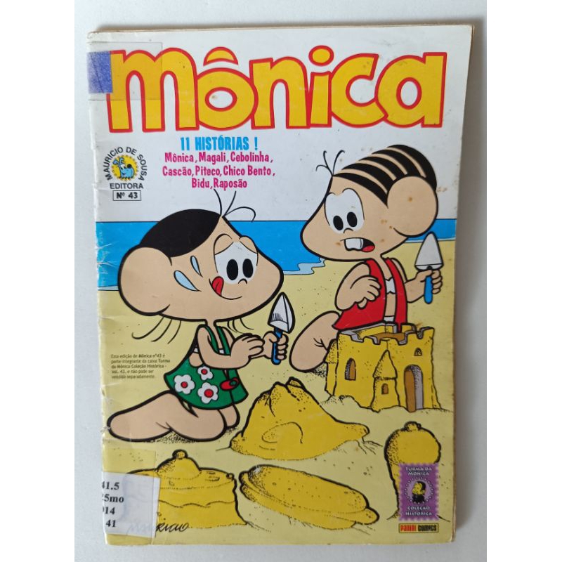 Gibi Turma da Mônica n°43 Coleção Histórica revista em quadrinhos Maurício de Souza infantil HQ colecionador