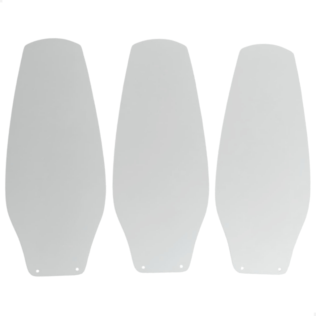 Conjunto Kit com 3 Hélices Pás Ventilador De Teto Ventisol Legacy Elluz Branco Mdf