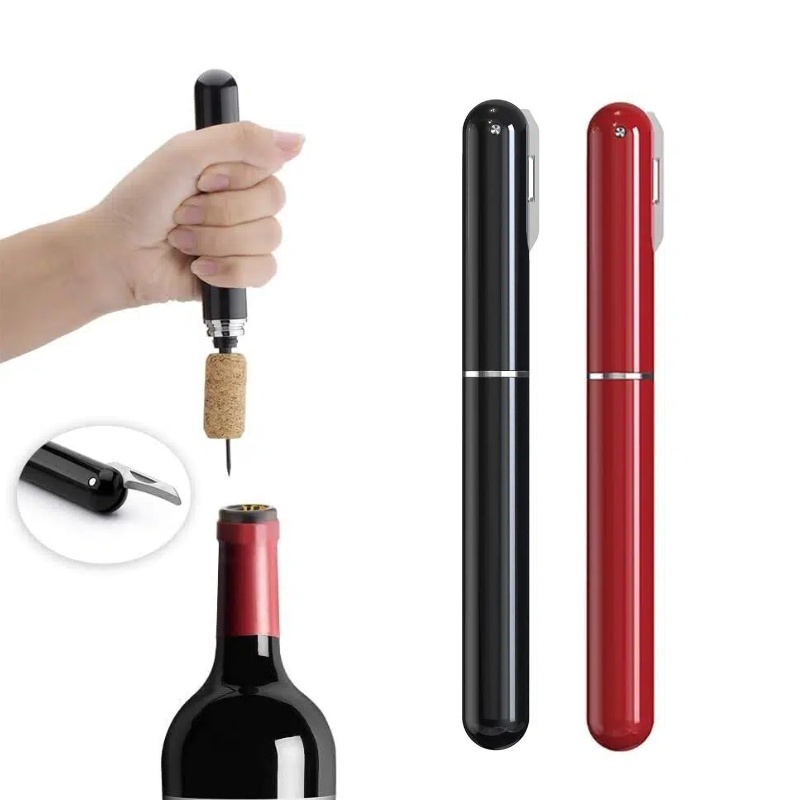 Saca-Rolhas Abridor de Vinho 2 Em 1 Multifuncional de  Inox, Abridor de Garrafa De Viagem Portátil
