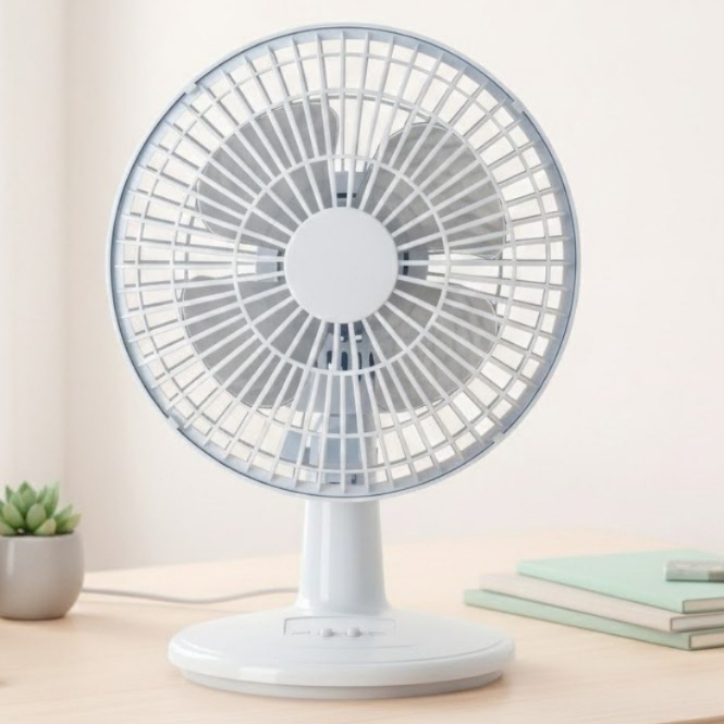 Ventilador de Mesa Turbo 20cm Potente Silencioso 2 Velocidades 127v Cores Portátil Compacto em Oferta na Shopee