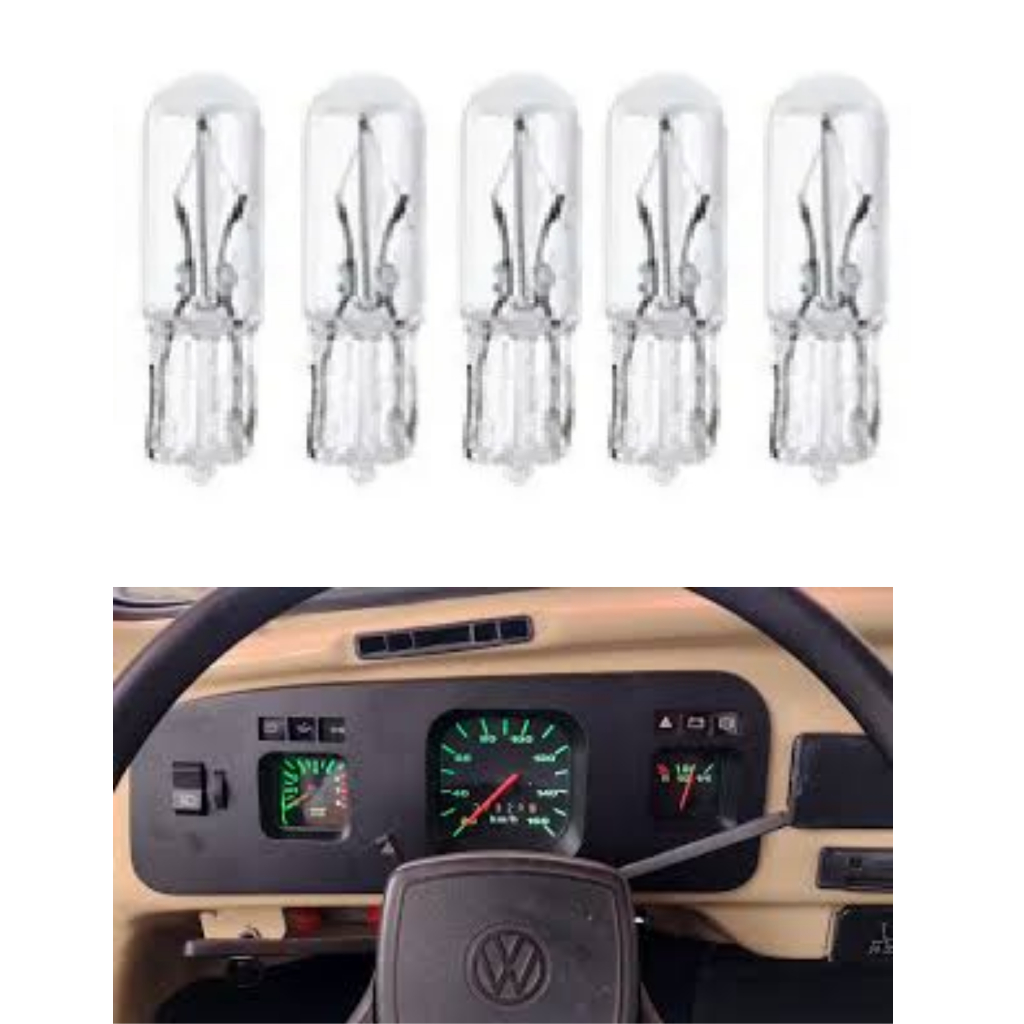 Kit 5 Lampadas Pinguinho T5 Painel VW Fusca Brasilia Kombi Variant