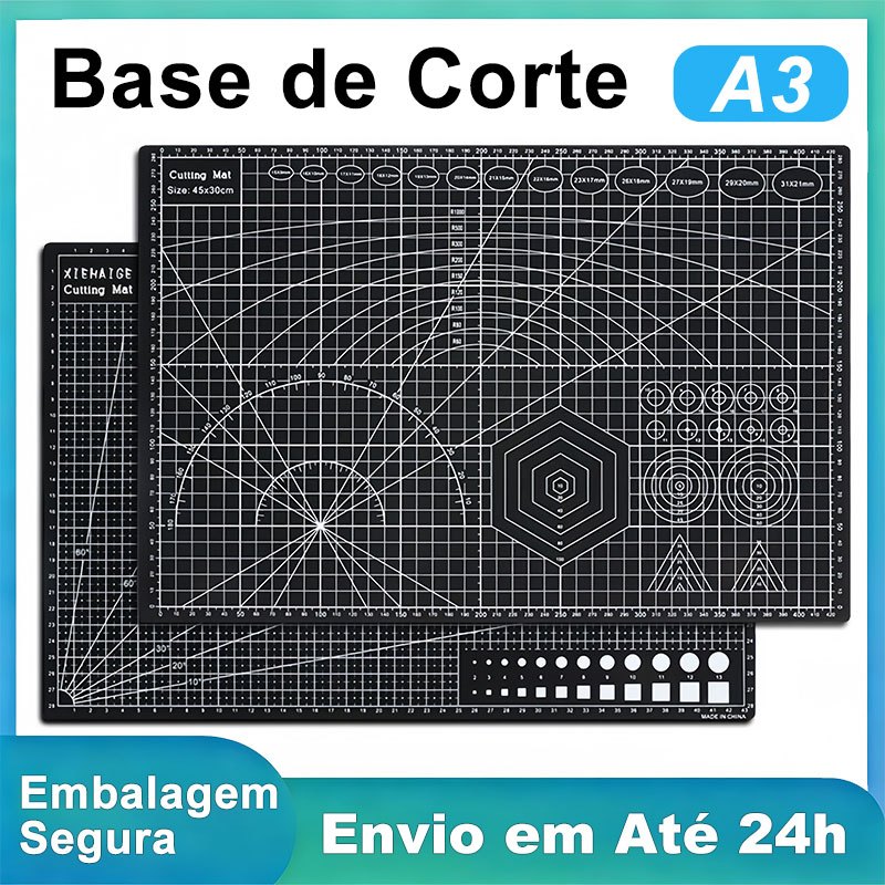 Tapete de Corte A3 45x30cm Base Dupla Face para Patchwork e Artesanato