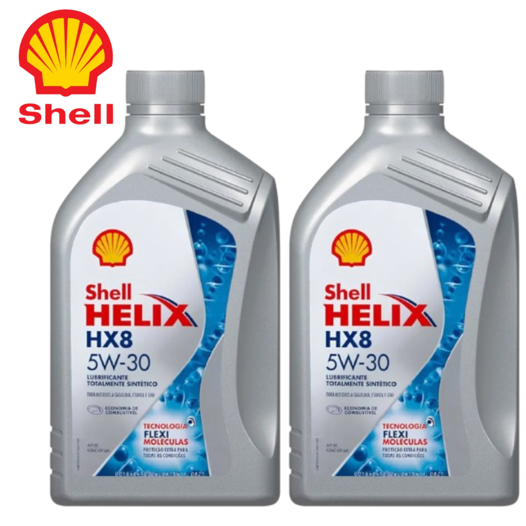 Kit 2 Oleo 5w30 Shell Helix Hx8 API SP ILSAC GF 6 SINTETICO LUBRIFICANTE MOTOR