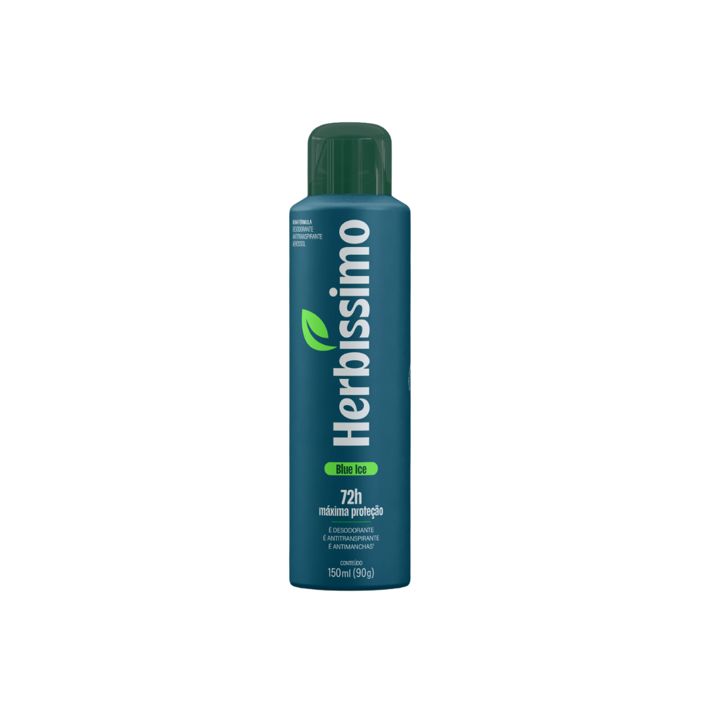 Desodorante Antitranspirante Aerossol Herbíssimo Blue Ice 150ml