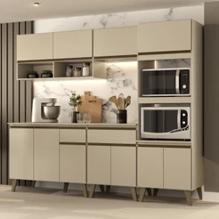 Armário de Cozinha Completa Atlanta Studio Amêndoa