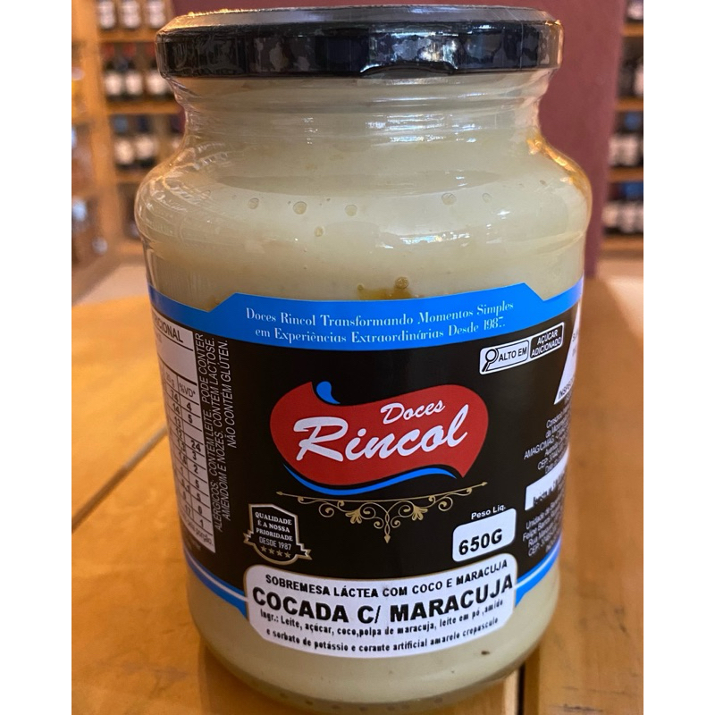 Cocada Cremosa com Maracujá 650g Sabor Tropical Doce de Coco