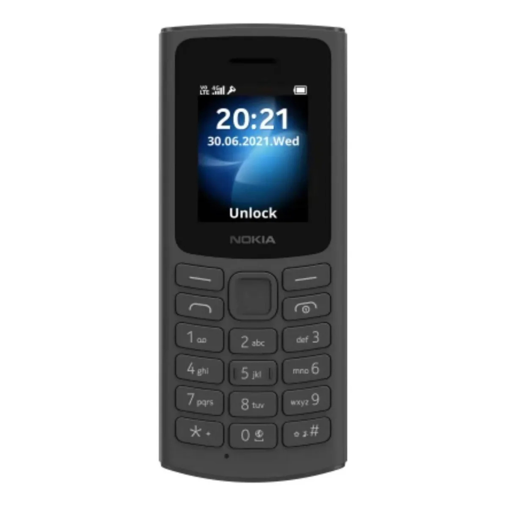 Nokia 105 4G  Dual Chip Desbloqueado Rádio FM Lanterna Fuciona: Vivo, Claro, TIM e Oi  Cor: Preto