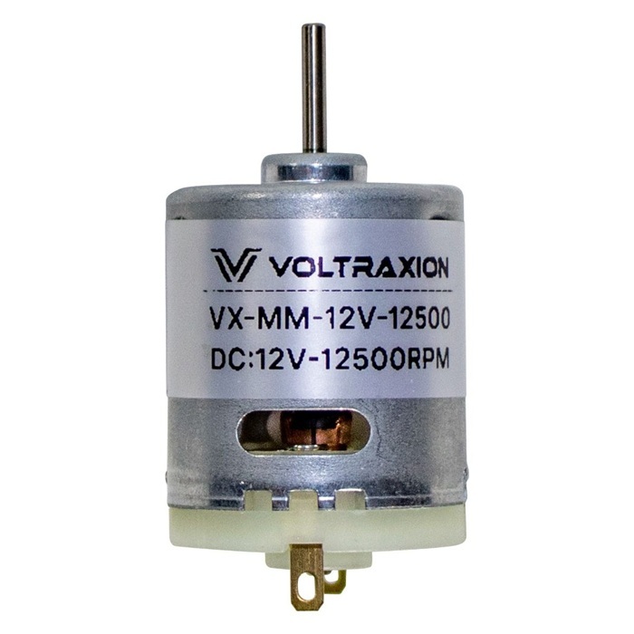 Micro Motor DC 12V 12500RPM uso geral robotica arduino esp32 VX-MM-12V-12500 - Voltraxion