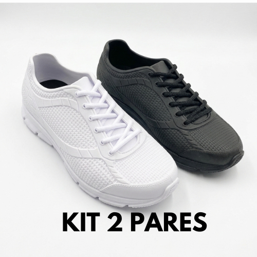 Kit 2 Pares Tênis Feminino Enfermagem Casual Leve Academia Confortável Promoção