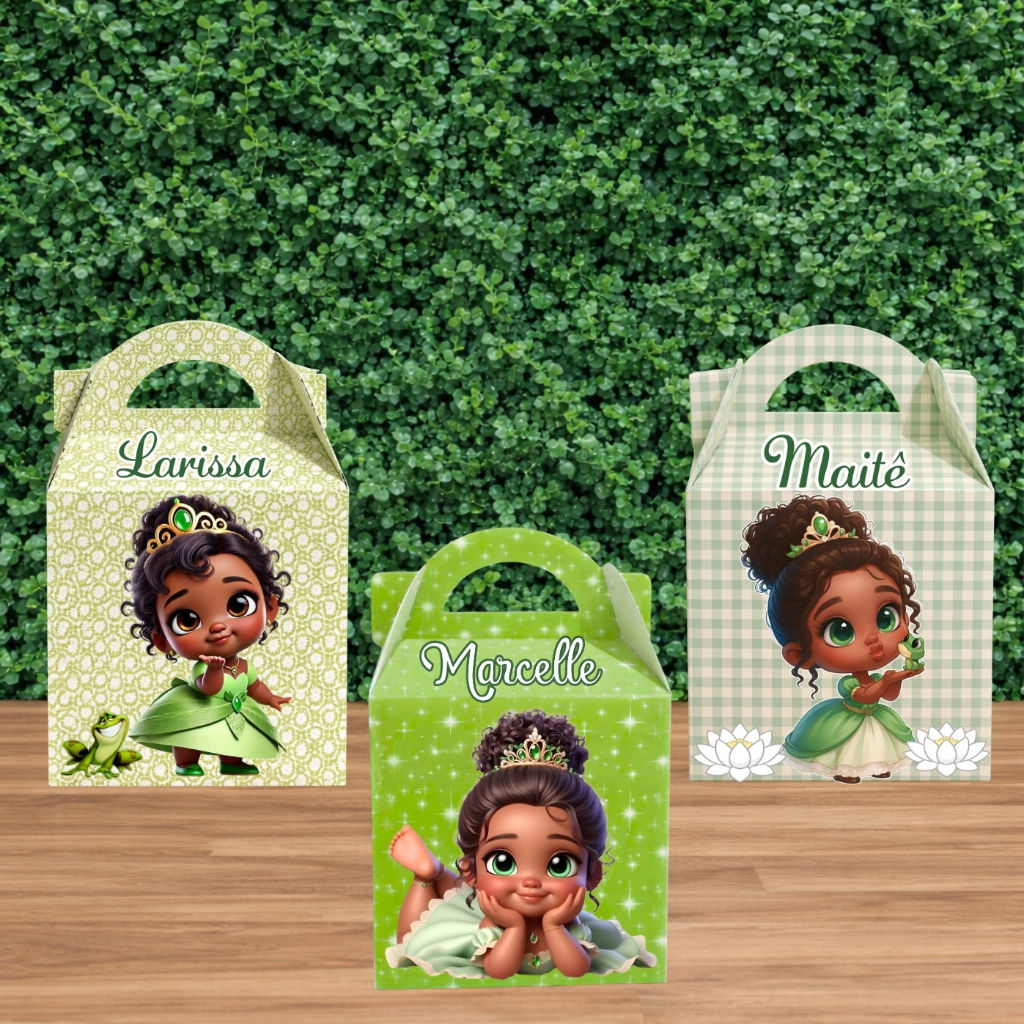 Caixa maletinha Tiana baby / A Princesa e o Sapo / lembrancinha personalizada Menina