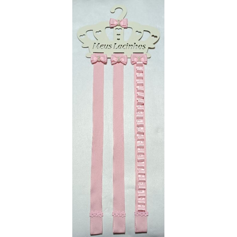Cabide Porta Laços infantil Descorado com Organizador de Tiara Quarto de bebê Decoração menina enxoval