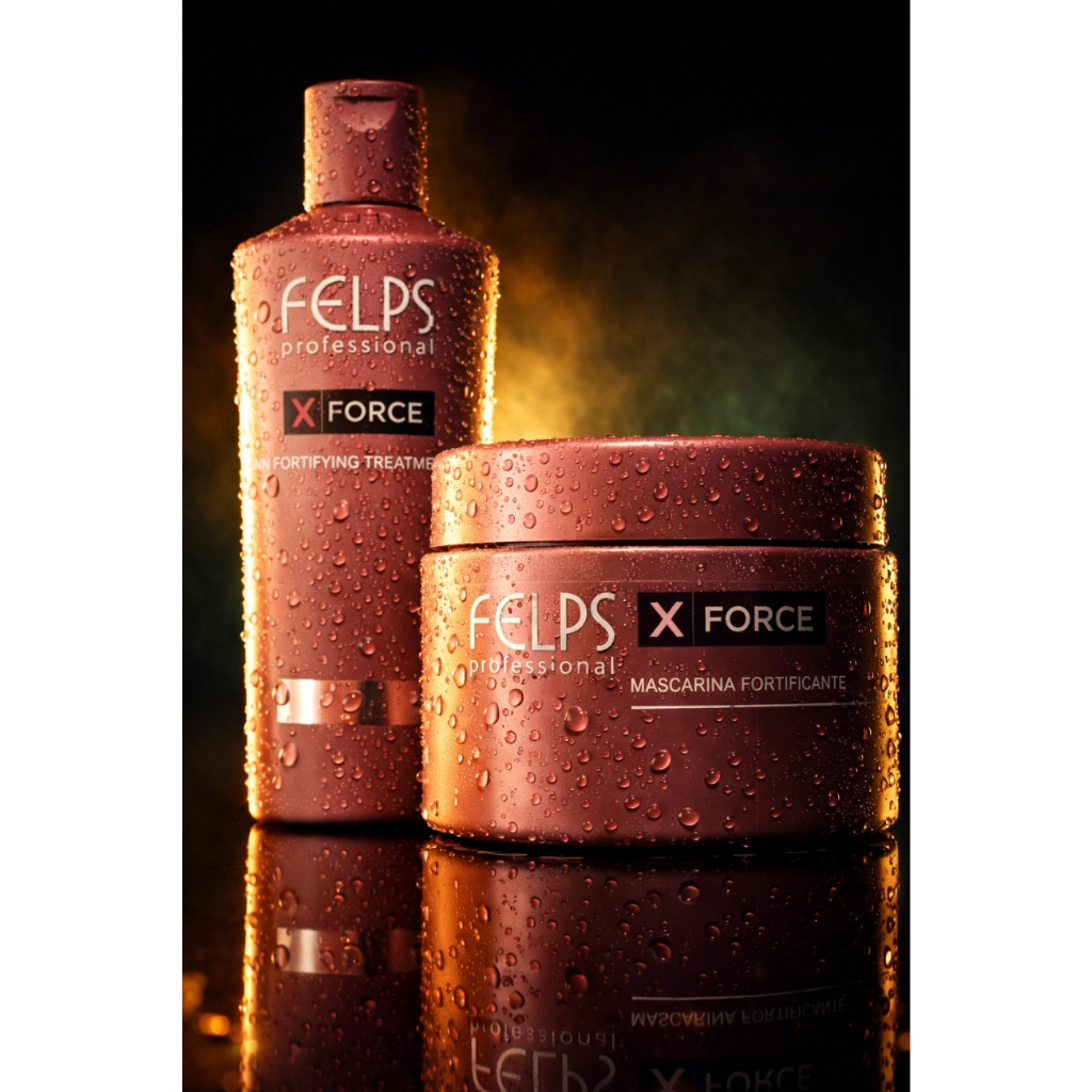 Kit Crescimento Capilar Felps Professional Xforce Shampoo 250ml + Máscara 300g – Anti Queda, Força e Hidratação Profunda