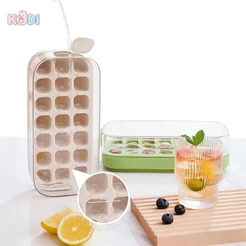 Forma de Gelo Silicone 21 Cavidades Flexível Sem BPA Pressão Rápida -U10
