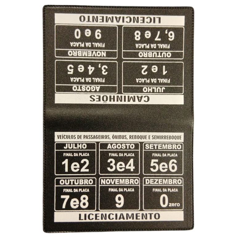 Porta Documentos de Veículo Em PVC