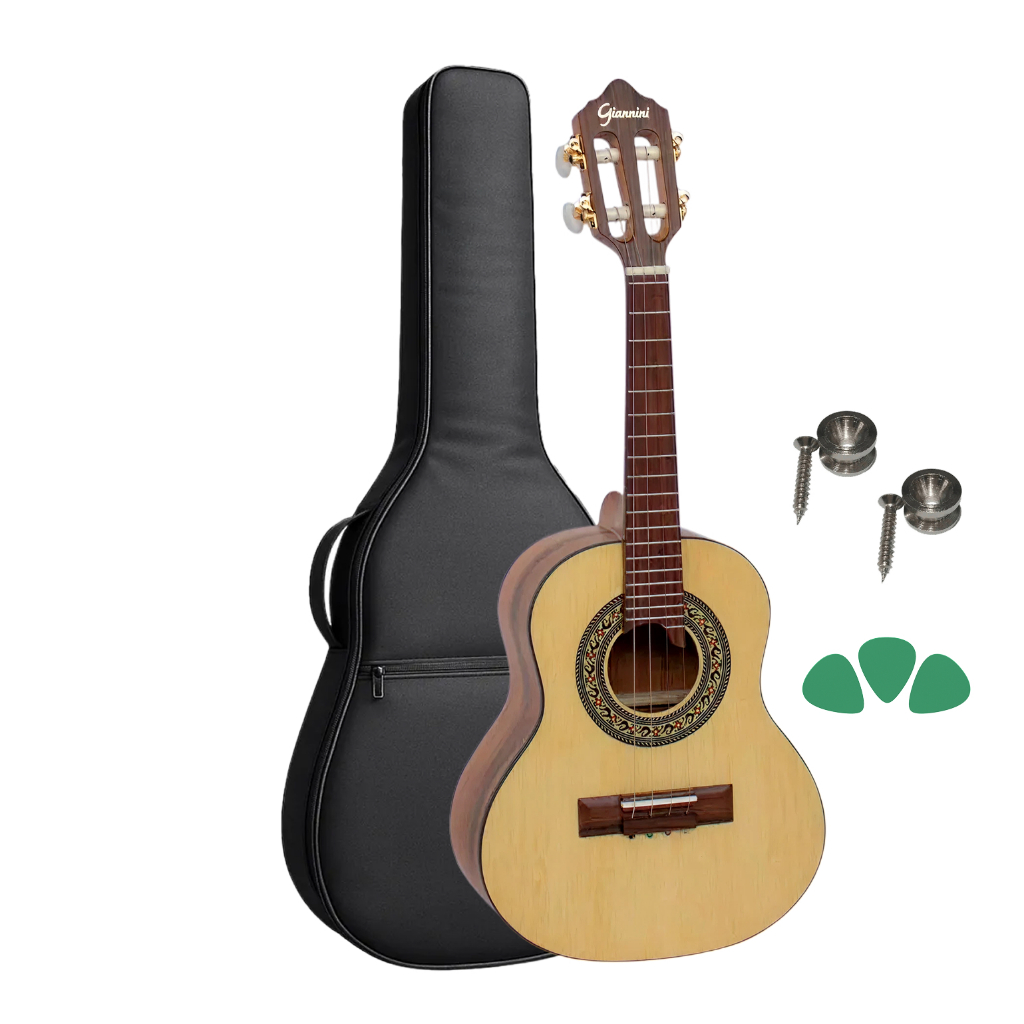 Cavaco Acustico Giannini Raiz Cs1 Natural Goal Capa + Paletas