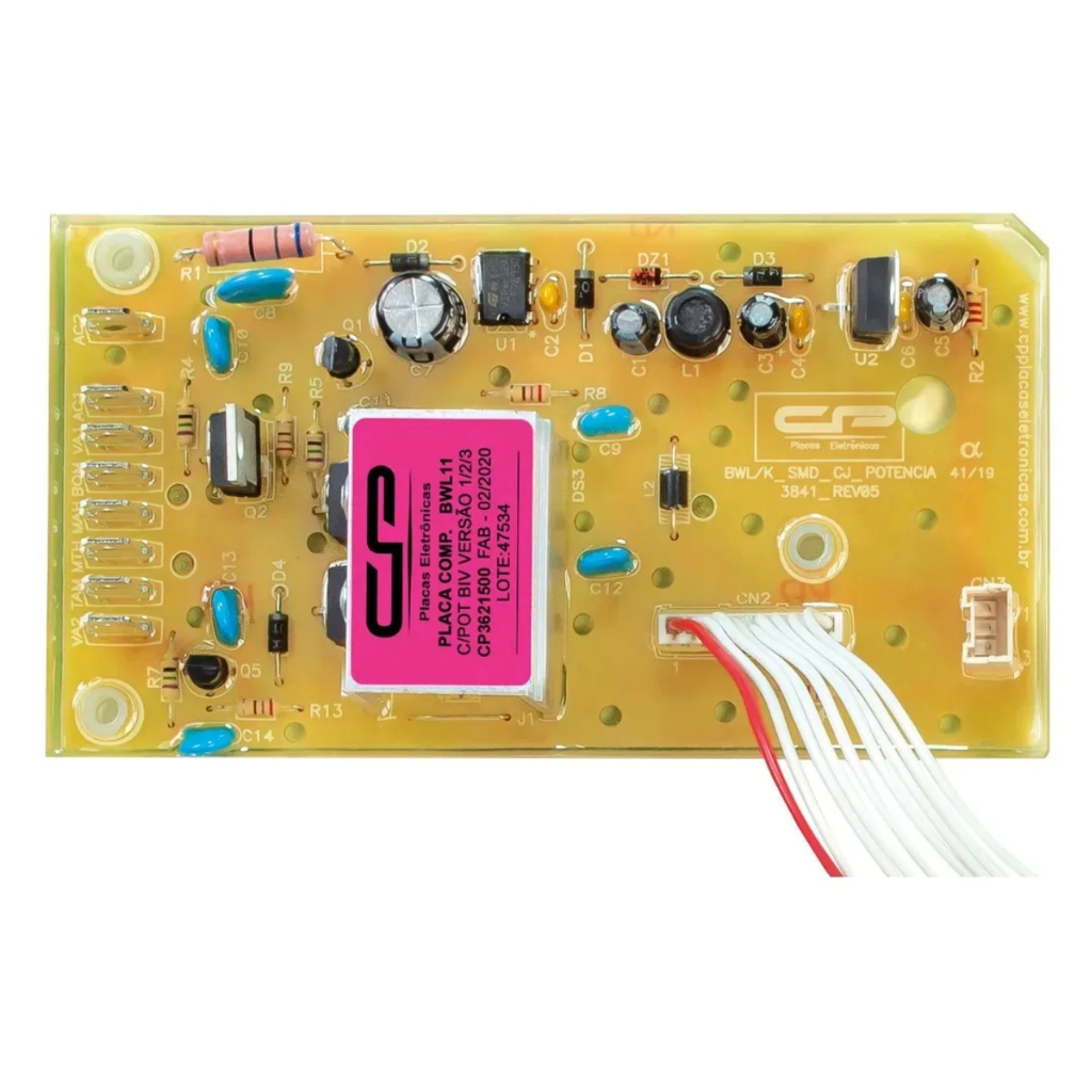 Placa Potência e Interface CP Placas Eletrônicas Lavadora Brastemp BWL11AB Bivolt