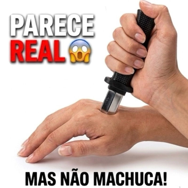 Faca Mágica Retrátil Realista de Truque Brinquedo de Pegadinha Engraçada | Kit 1 2 ou 3 Unidades