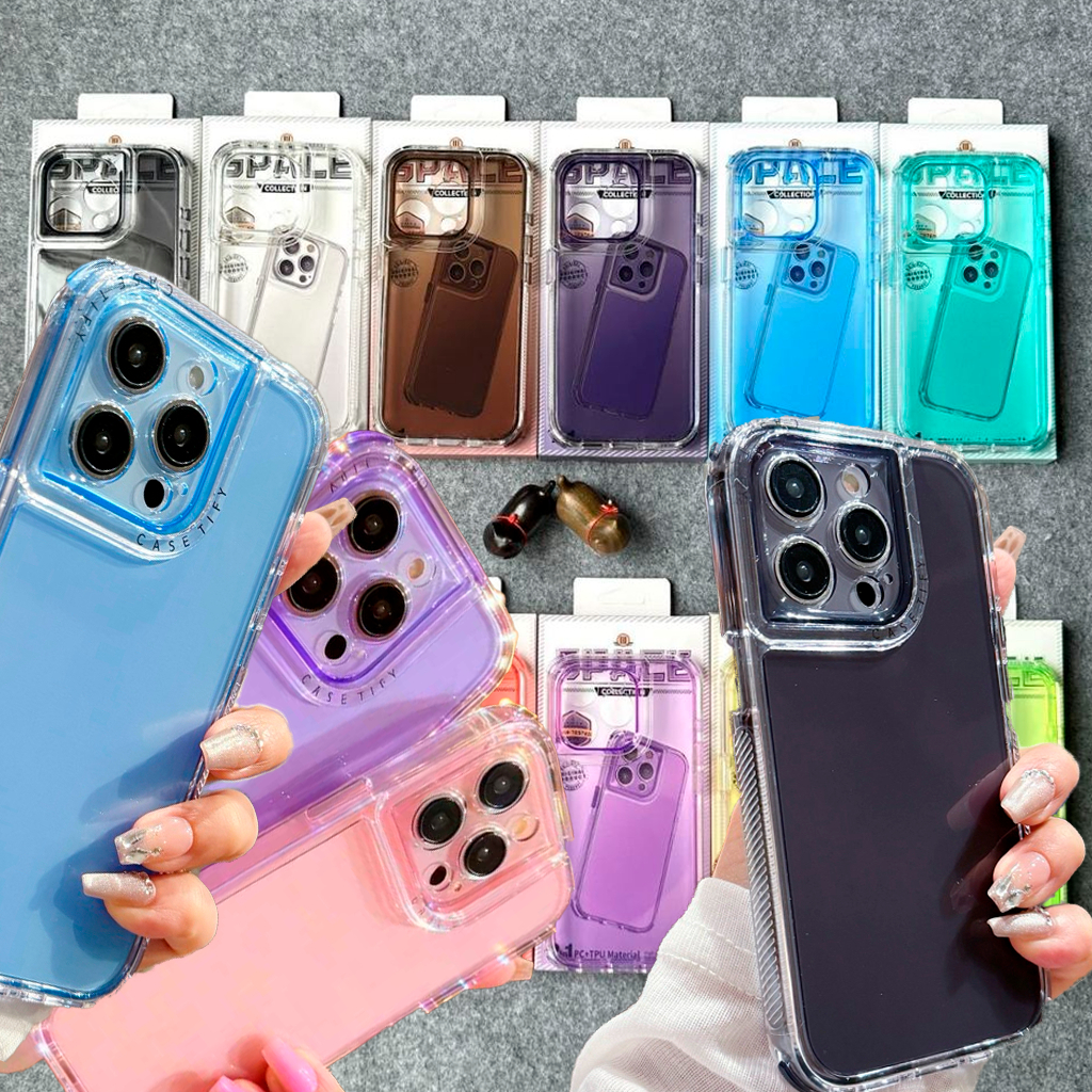 Capinha Space 3ª Terceira Geração iPhone 14 15 16 Pro ProMax Anti-impacto Case Capa Proteção