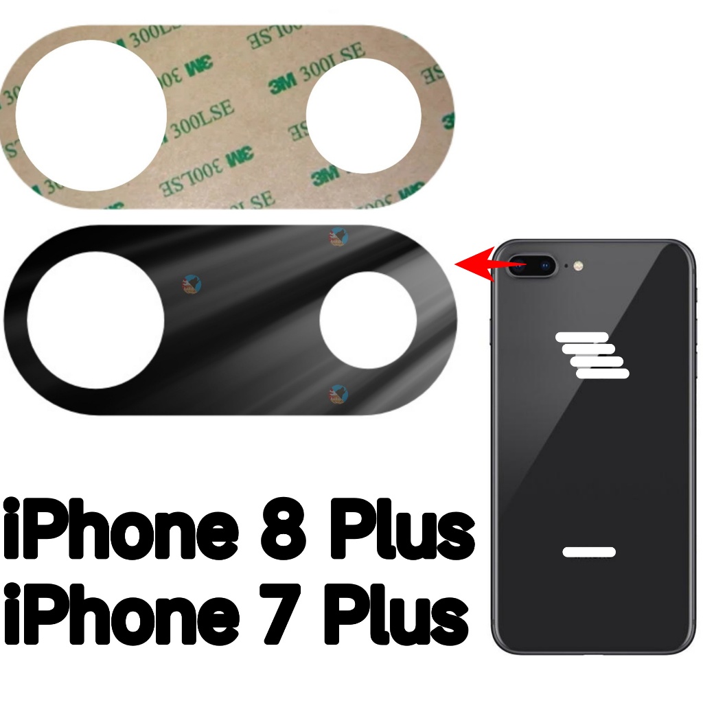 Lente Vídro da Câmera Para iPhone 7 Plus / iPhone 8 Plus Vidro Traseiro da Câmera Vidrinho + Dupla Face