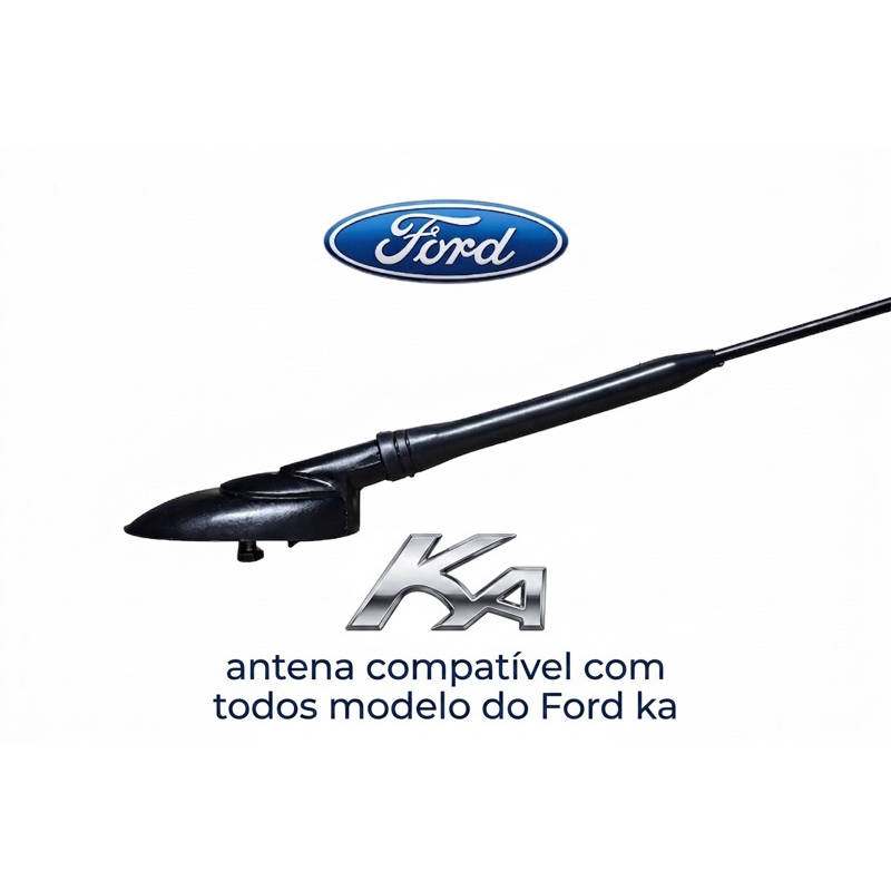 Base Da Antena Do Rádio Ford Ka Ecosport 2003 até 2021 Fiesta 1997 A 2016 com haste e cabo kit completo