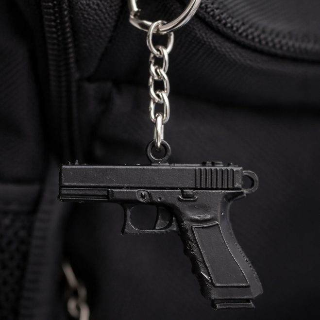 Chaveiro Glock / Arminha Miniatura com Design Realista e Detalhado