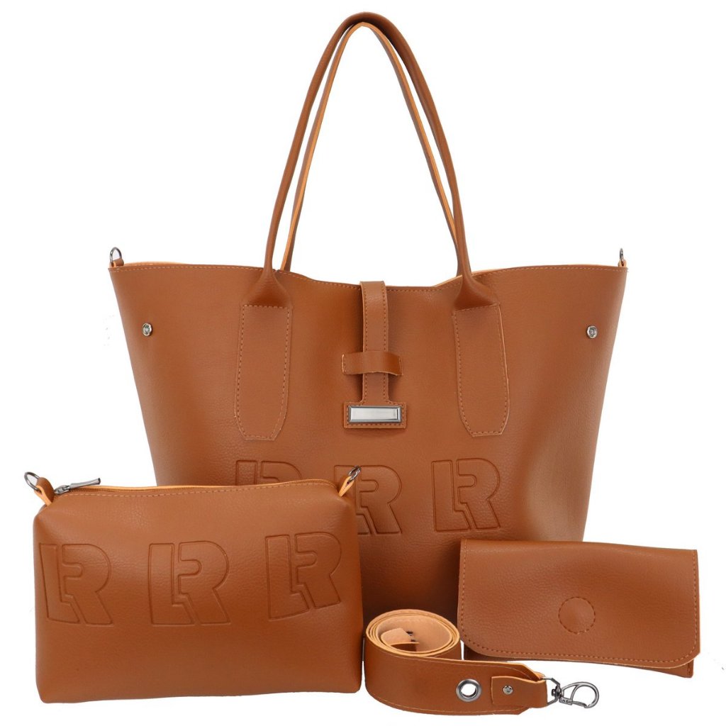 KIT BOLSA FEMININA 03 PCS+BOLSA GRANDE SACOLA+BOLSA MEDIA TRANSVERSAL+CARTEIRA MODA TENDENCIA+PROMOCAO+ATACADO+LR07 AA