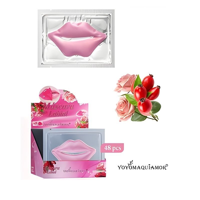 Máscaras Labial Hidratante Boca Com Colágeno Rosa Mosqueta I Auto Cuidado, Skin Care