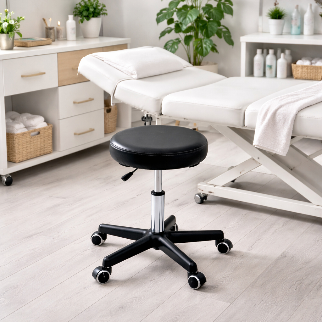 Cadeira Mocho Giratória Sem Encosto Dentista Banqueta Manicure Estética Tatuador Trabalho Conforto