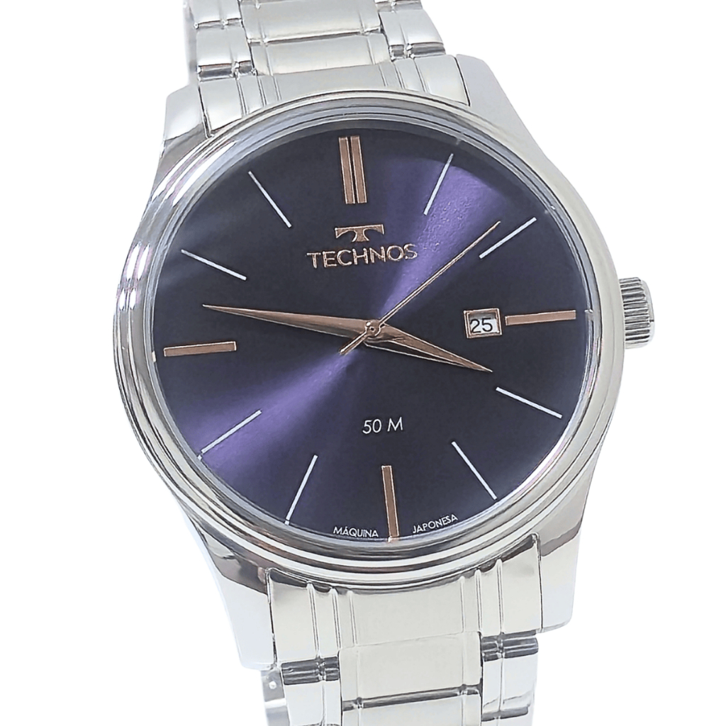 Relógio Technos Masculino Analógico Prateado Classic 2115MPM/1K