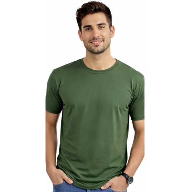 Camiseta Masculina Básica Lisa Poliéster Malha Fria Confortável Uniforme Academia P ao GG Cores Sortidas