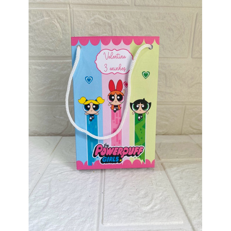 Sacolinha Personalizada (PEGUE E MONTE) Meninas Super Poderosas Lembrancinhas, Sacolas e Mimos para Festa