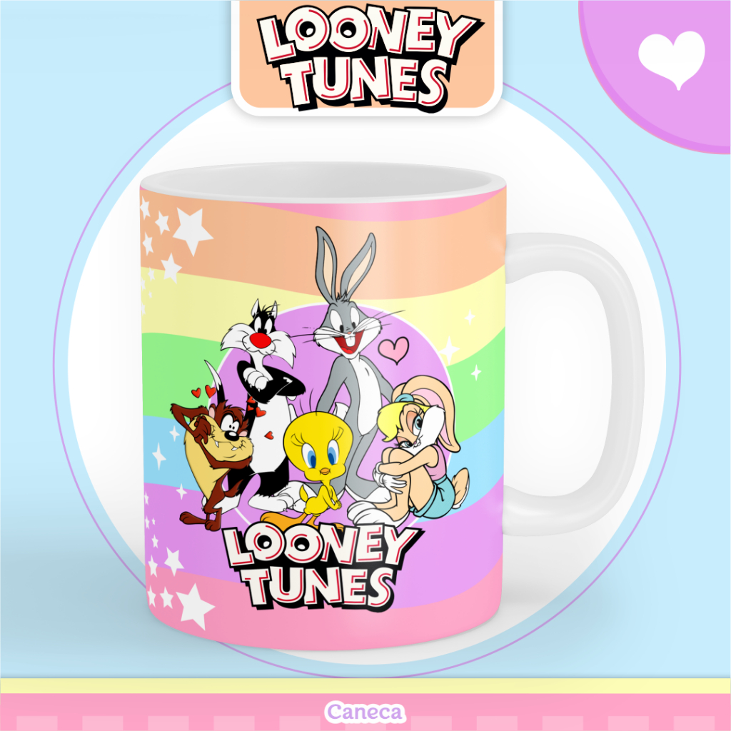 Caneca cerâmica - Personalizada com nome - Looney Tunes