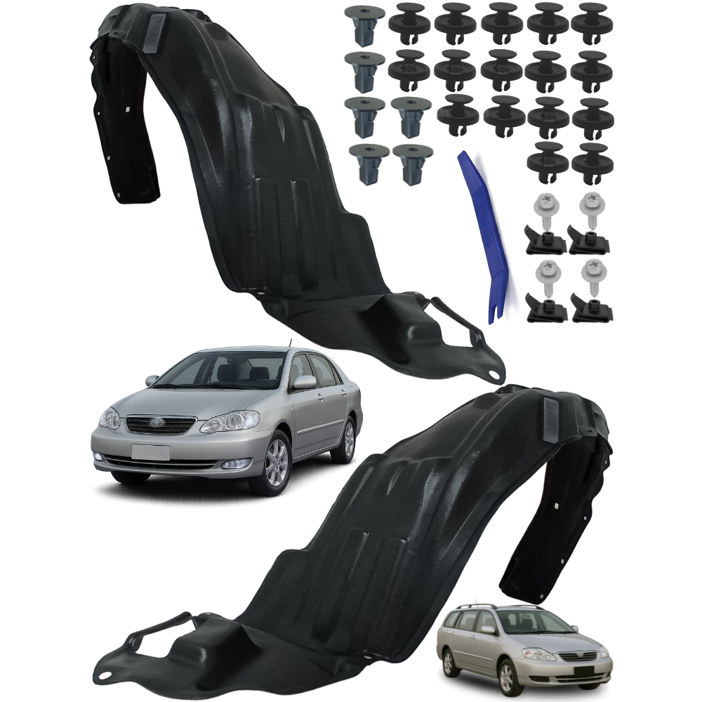 Parabarro para Toyota Corolla e Fielder 2003 2004 2005 2006 2007 Dianteiro Kit Completo Capa de Roda