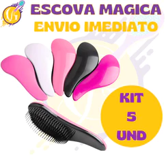 Kit com até 5 Escovas Mágica Para Cabelo com Cabo Para Desembaraçar anti frizz Banho EM PROMOÇÃO!!