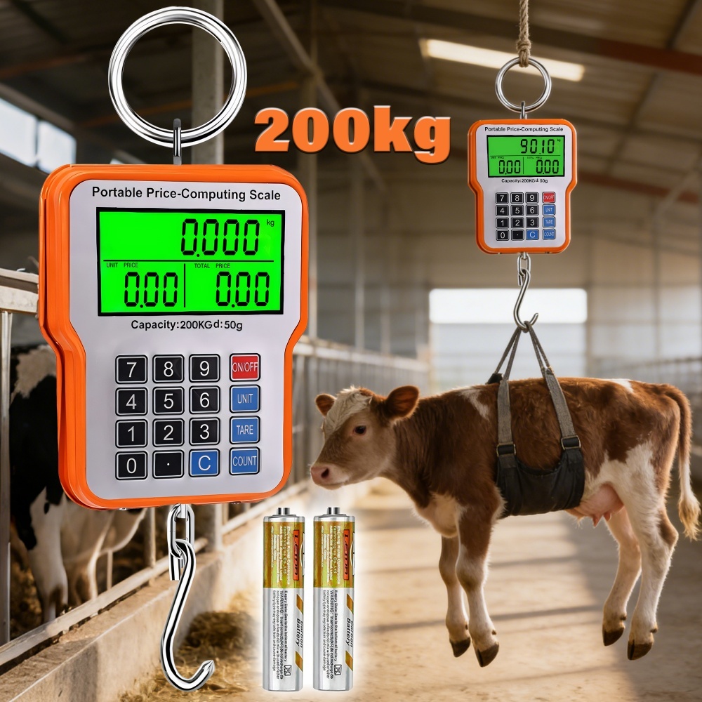 Balança Digital Suspensa 200KG/300g Alta Precisão Portátil