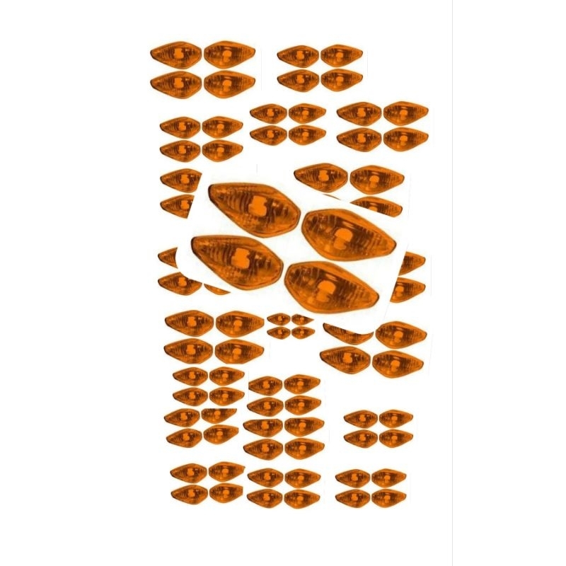 Kit Lentes de Pisca CG 160 Amarela Universal 50 ou 100 Unidades Atacado Revenda Promoção