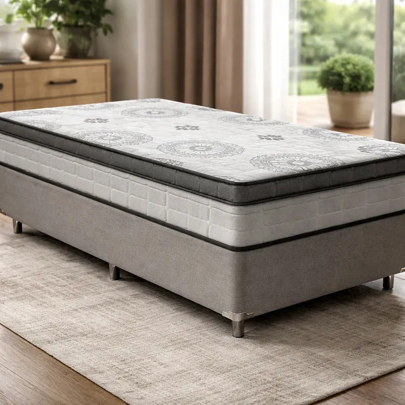 Cama Box com Colchão Espuma D33 Pillow In D'Angelis Ortosleep Solteiro 78x188x57cm