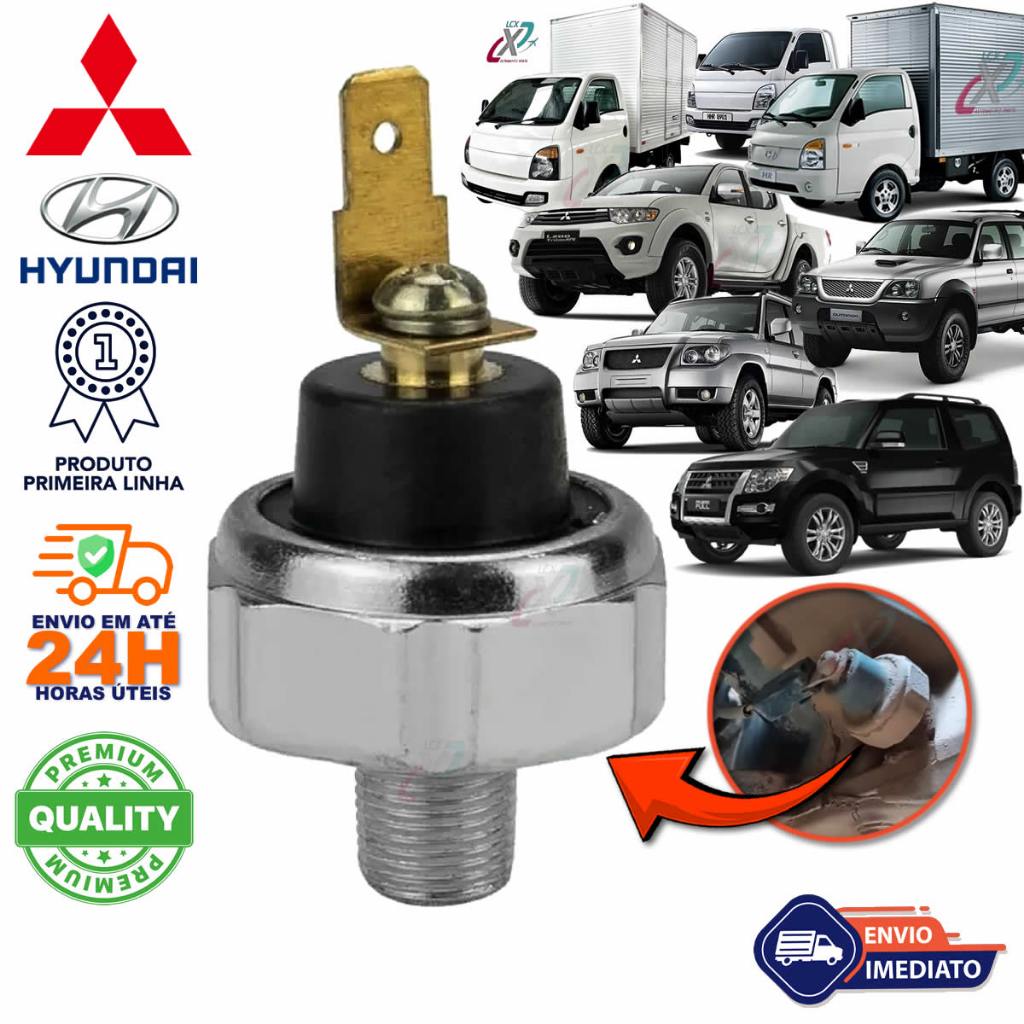 Sensor Pressão Óleo Cebolinha Mitsubish Pajero TR4 L200 Pajero Sport Triton Hyundai HR Kia Bongo NFe