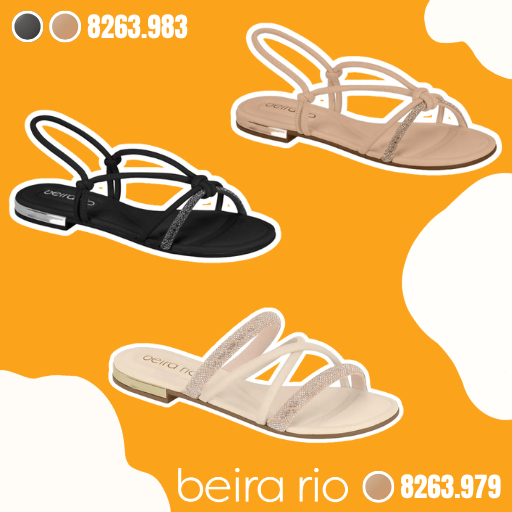 Sandália Rasteira Beira Rio Slide Napa Turim Pele Stretch