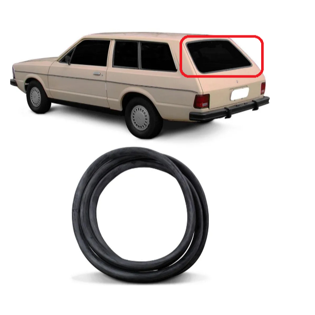 BORRACHA VIDRO TRASEIRO / VIGIA FORD BELINA II 1985 EM DIANTE (COM FRISO)