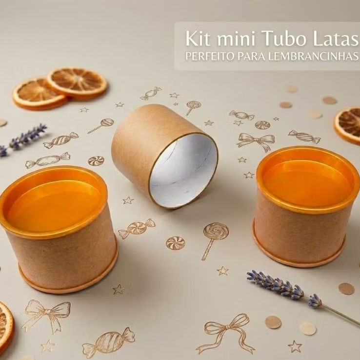 MINI TUBO LATA 5X6 DOURADO GOLD KIT 60 UNDS LEMBRANCINHAS PARA PERSONALIZAR FESTA PREMIUM